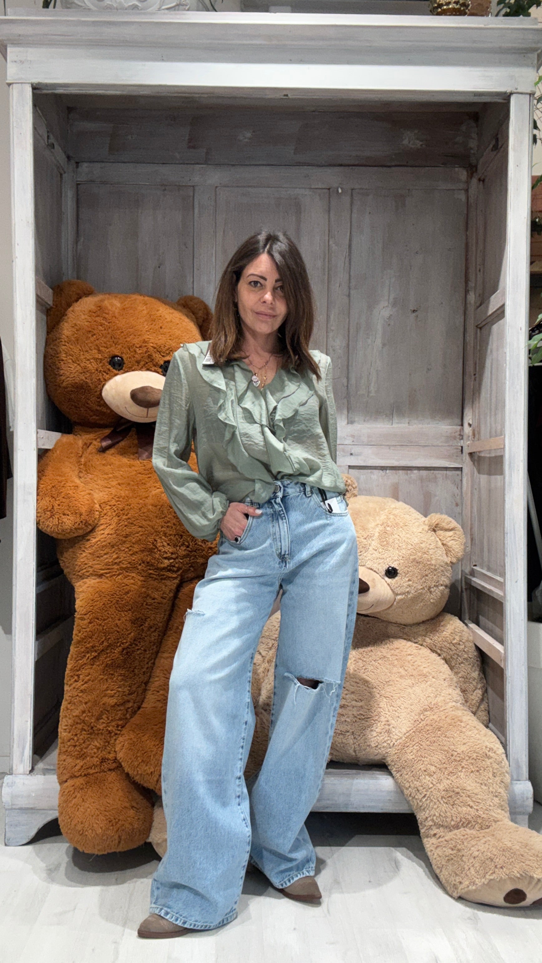 BLUSA CON VOLAN DIXIE