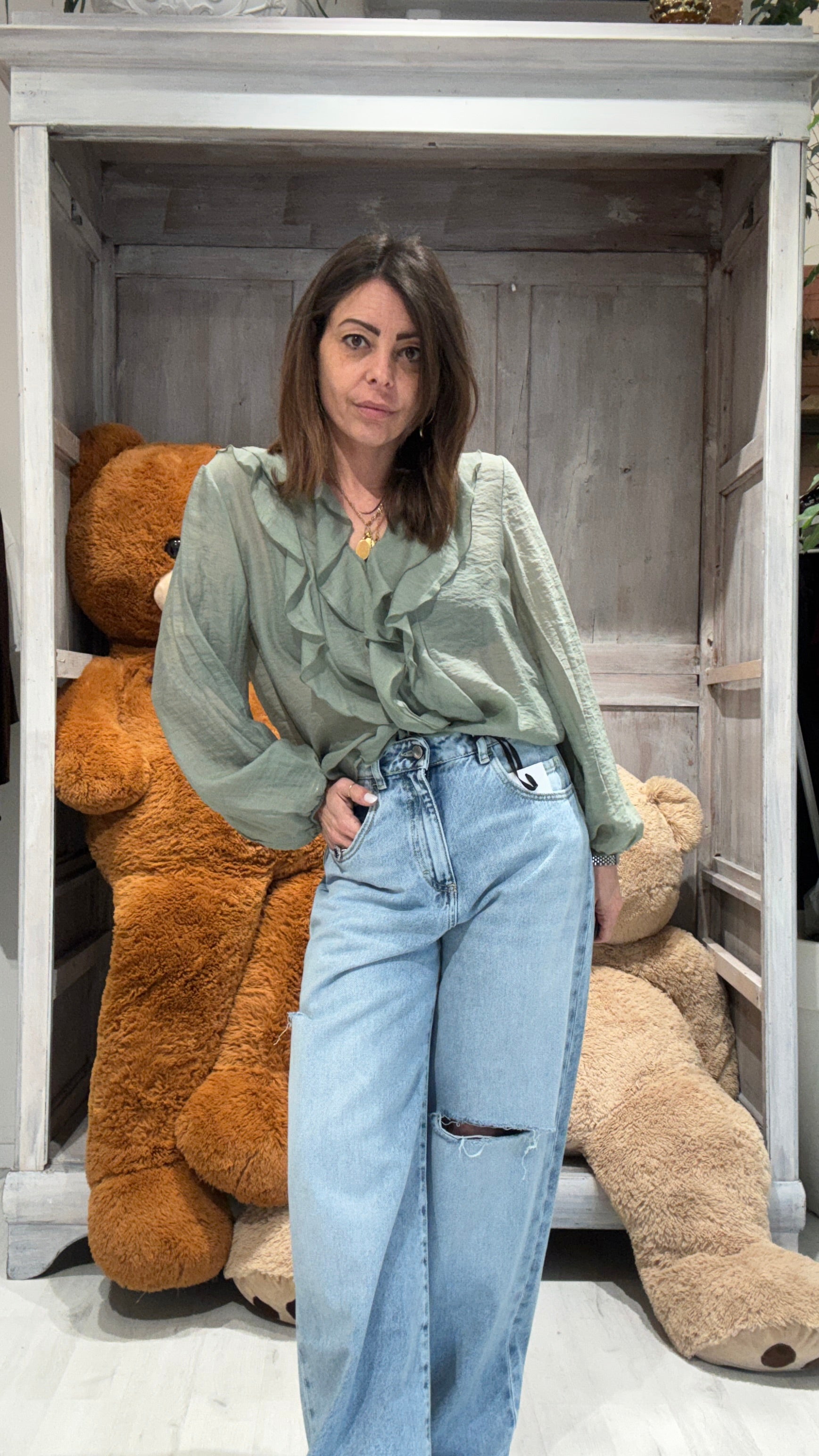 BLUSA CON VOLAN DIXIE