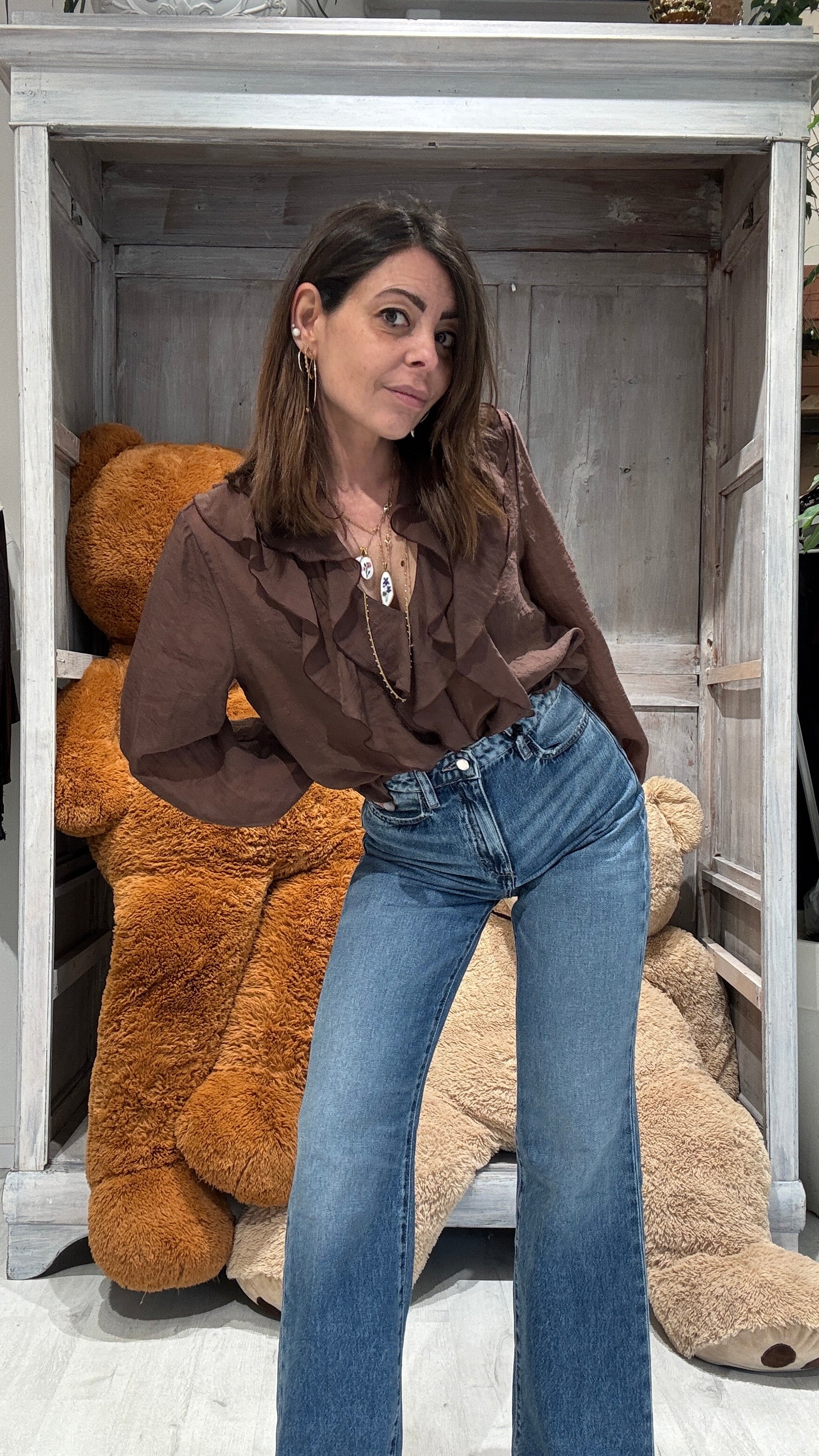 BLUSA CON VOLAN DIXIE