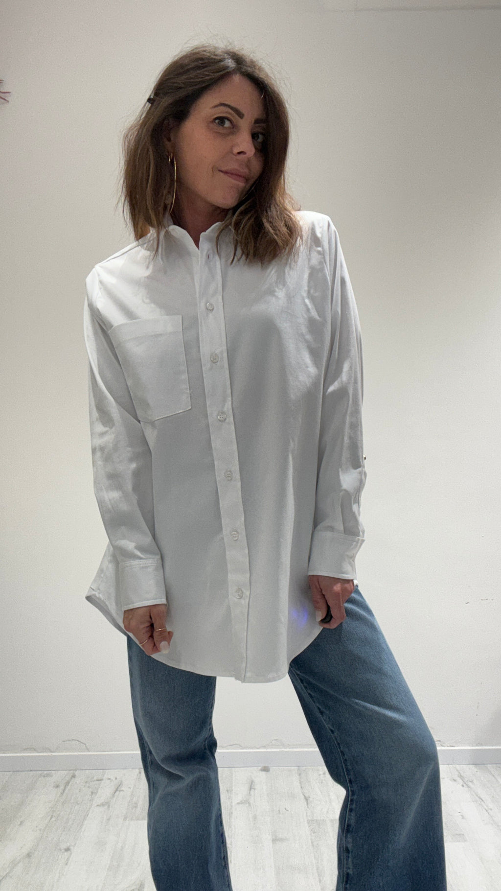 CAMICIA OVER WHITE SAND