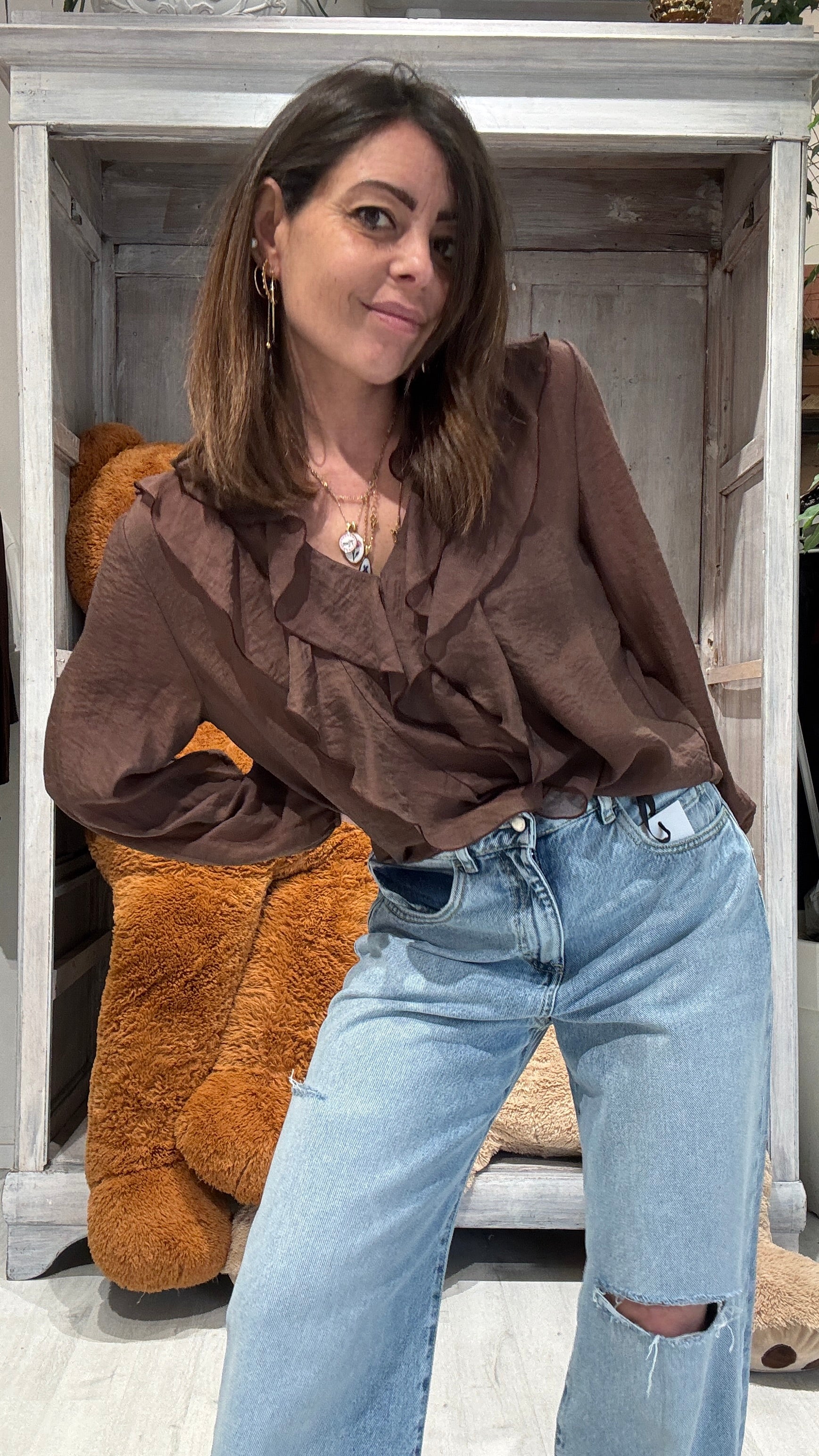 BLUSA CON VOLAN DIXIE