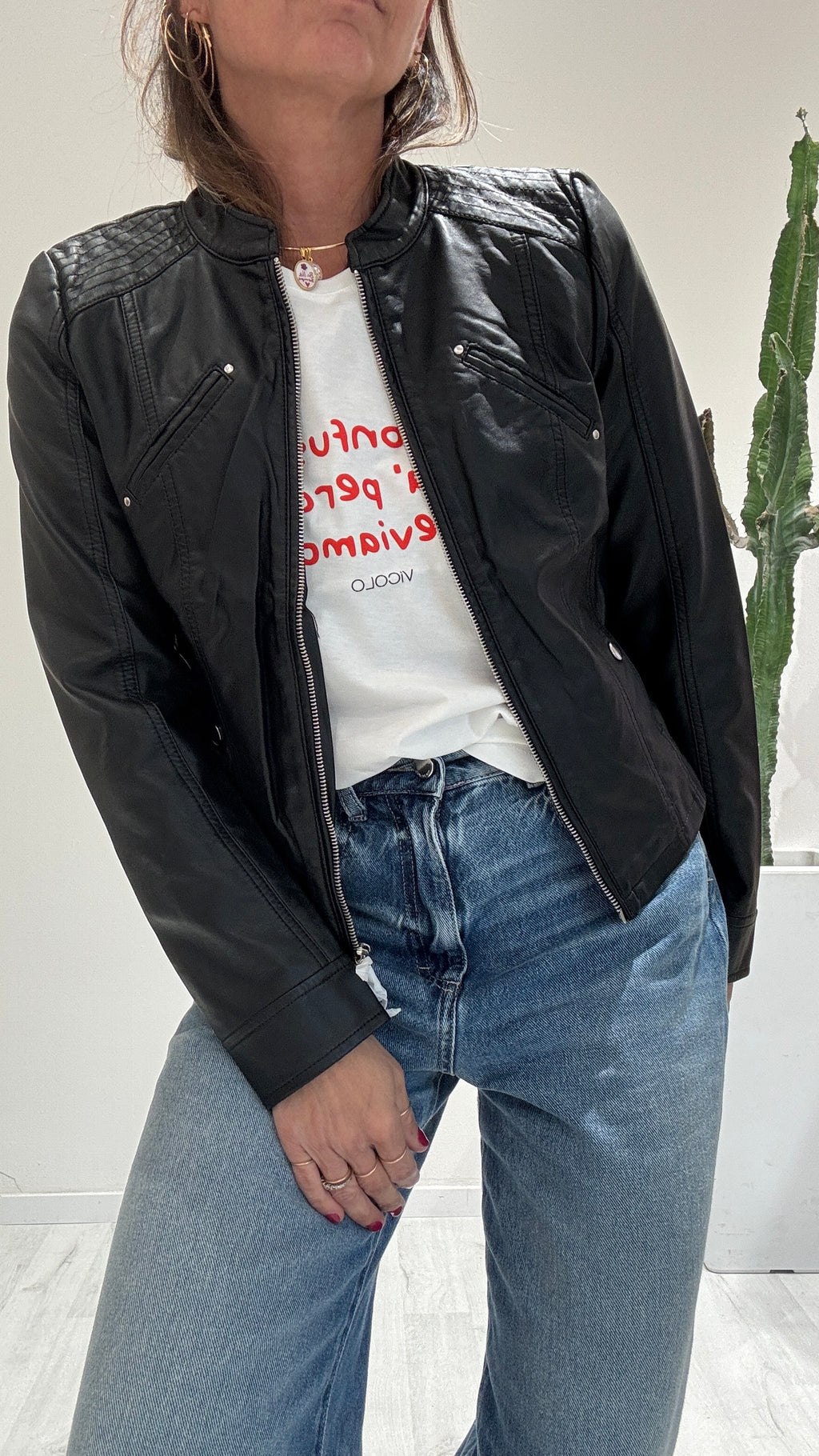BIKER ECOPELLE VERO MODA