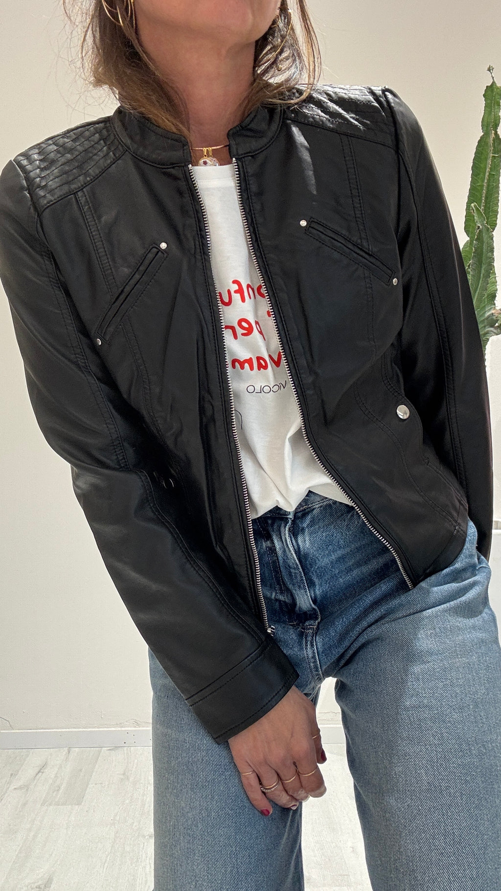 BIKER ECOPELLE VERO MODA