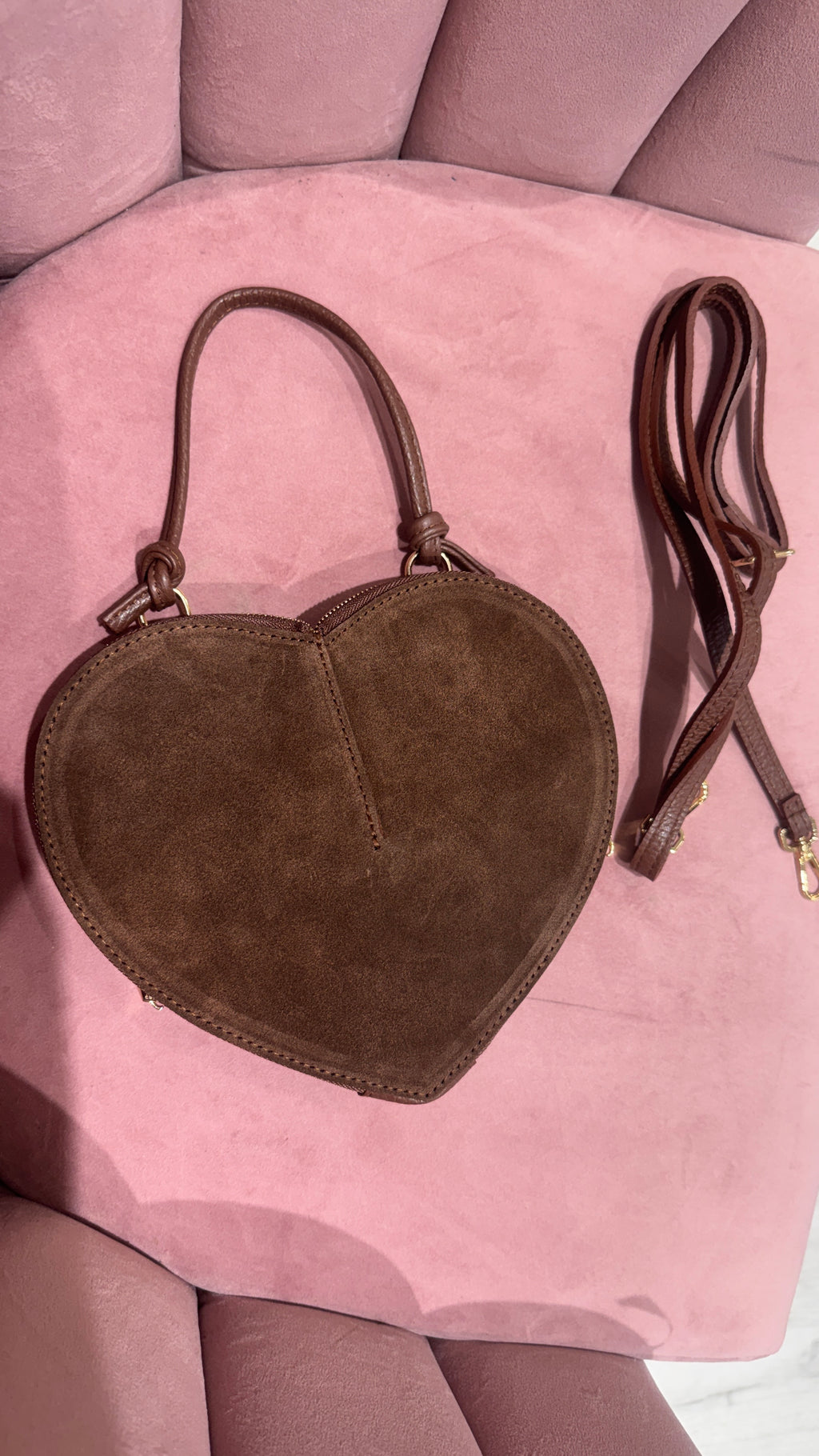 BORSA CUORE SCAMOSCIATA