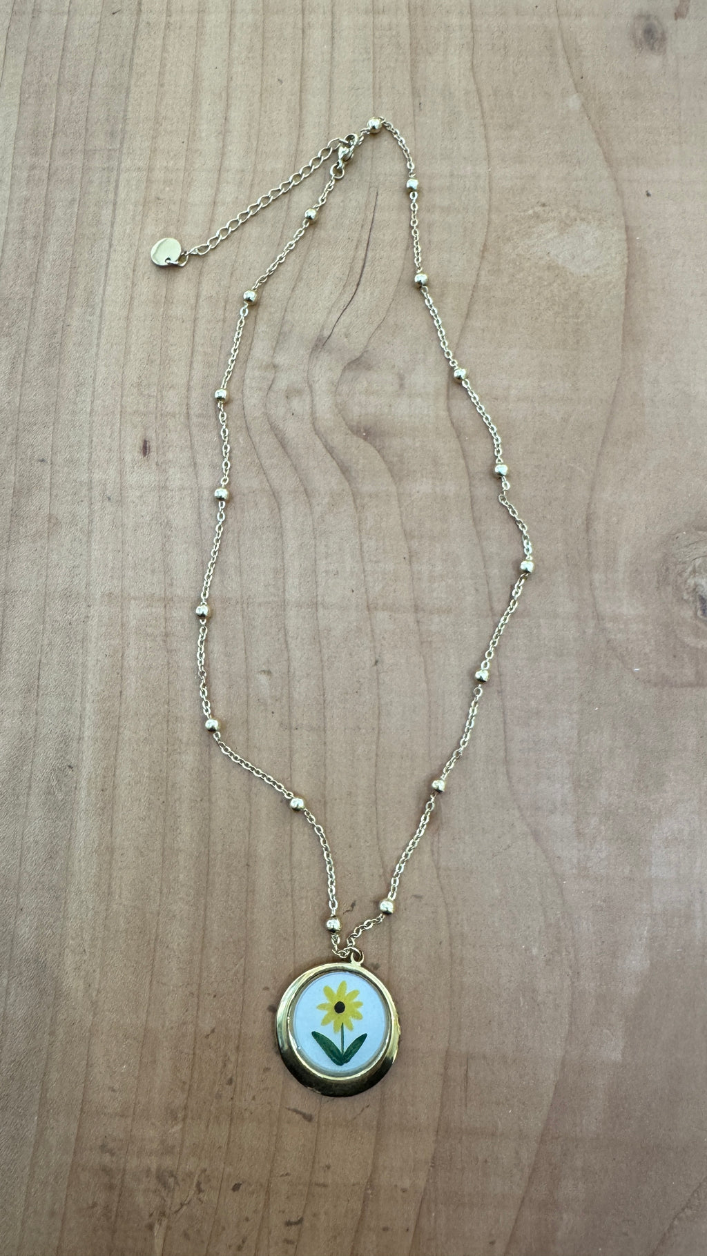 COLLANA CON FIORE E CATENINA A PALLINE