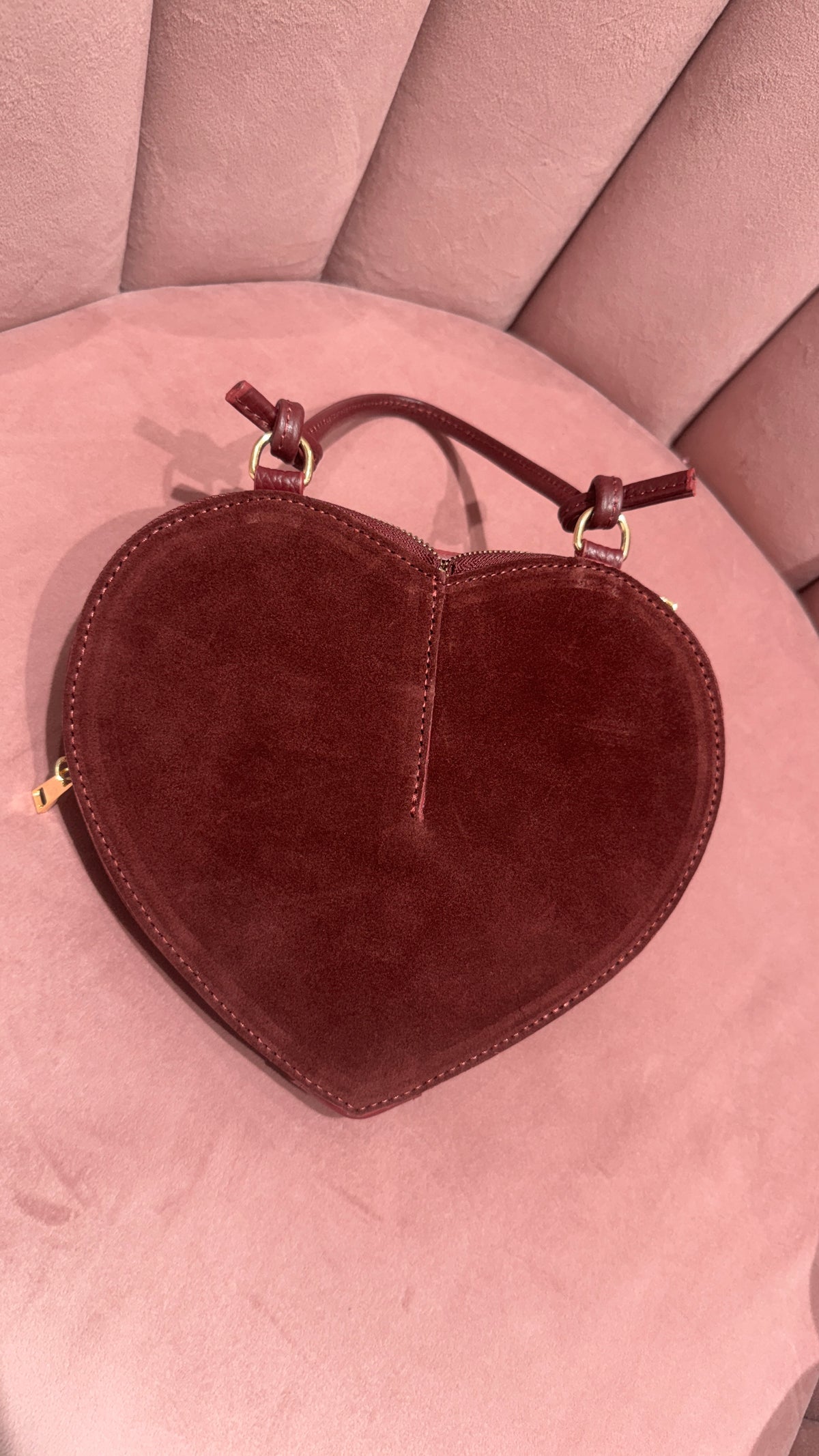 BORSA CUORE SCAMOSCIATA