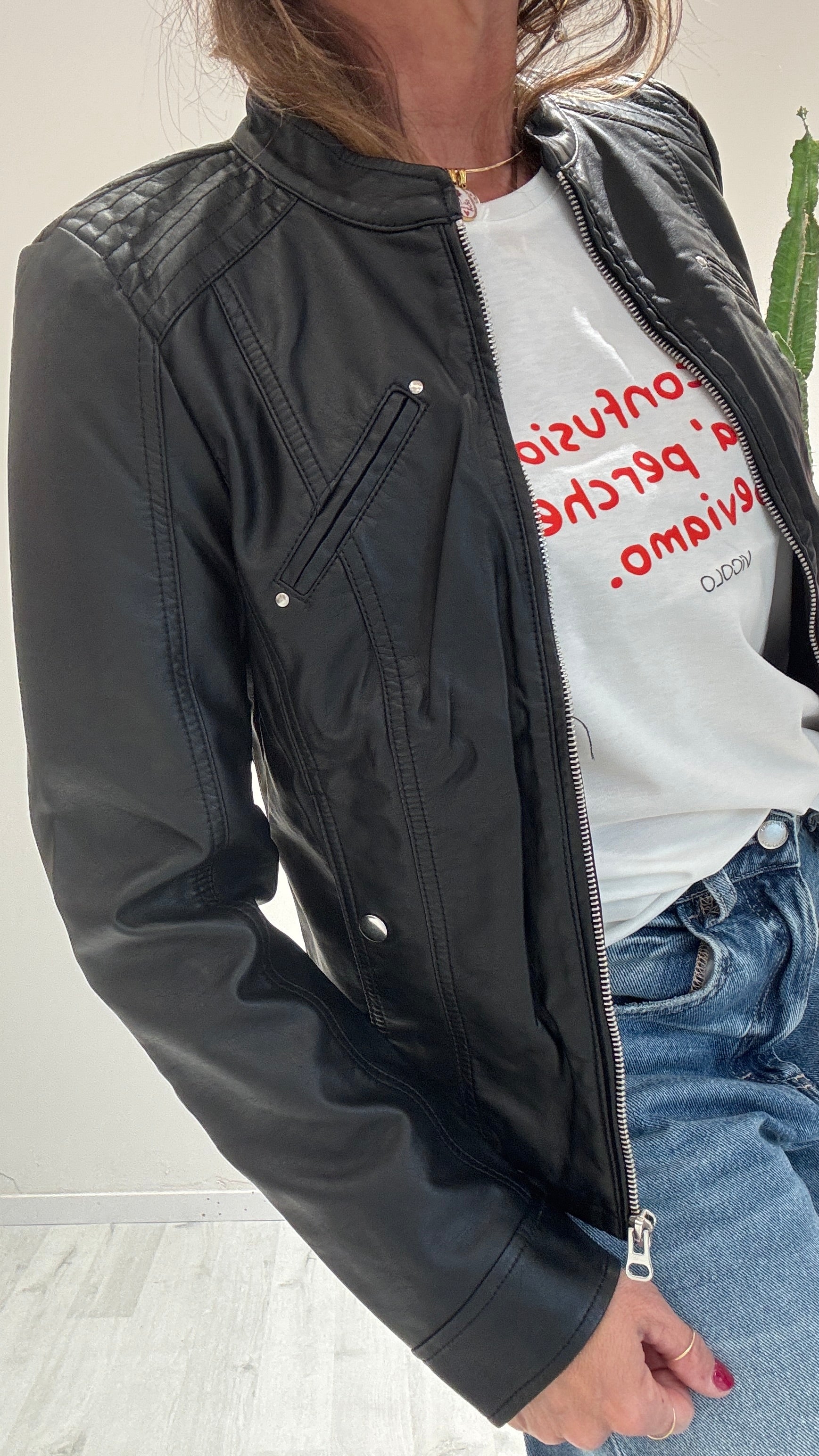 BIKER ECOPELLE VERO MODA
