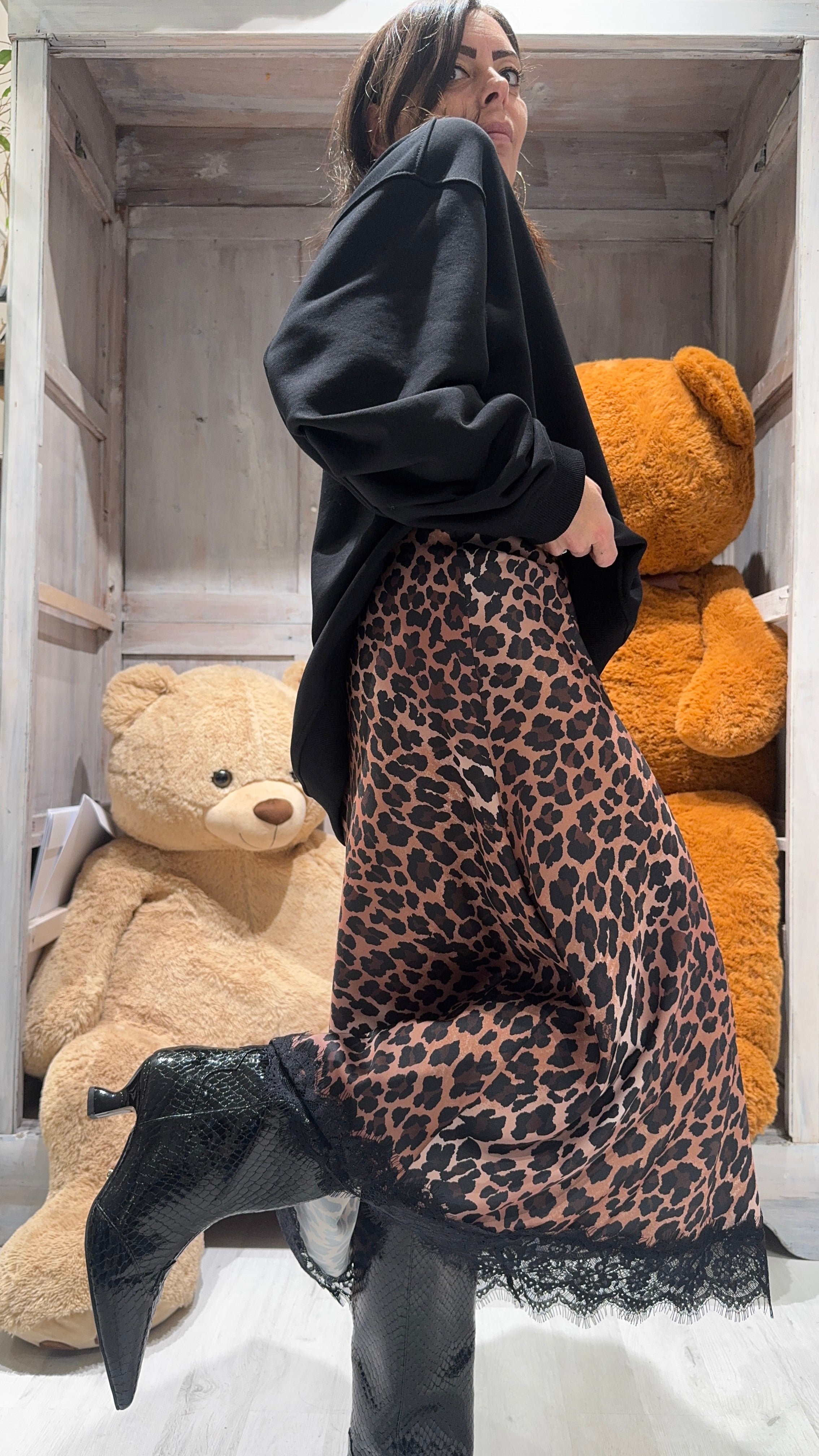 Gonna Satin Leo Vicolo