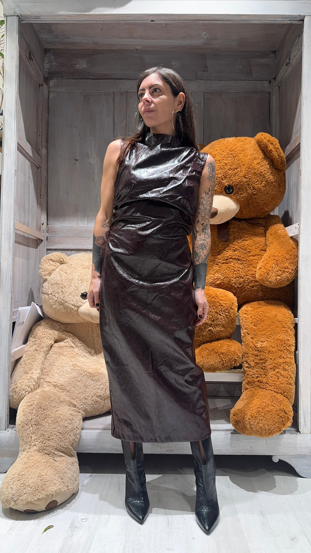 Vestito Similpelle Glamorous