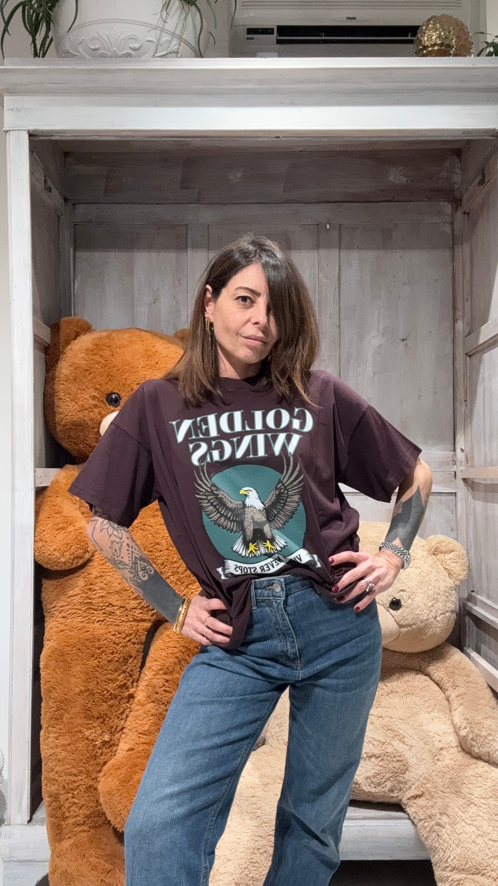 T-SHIRT CON STAMPA AQUILA