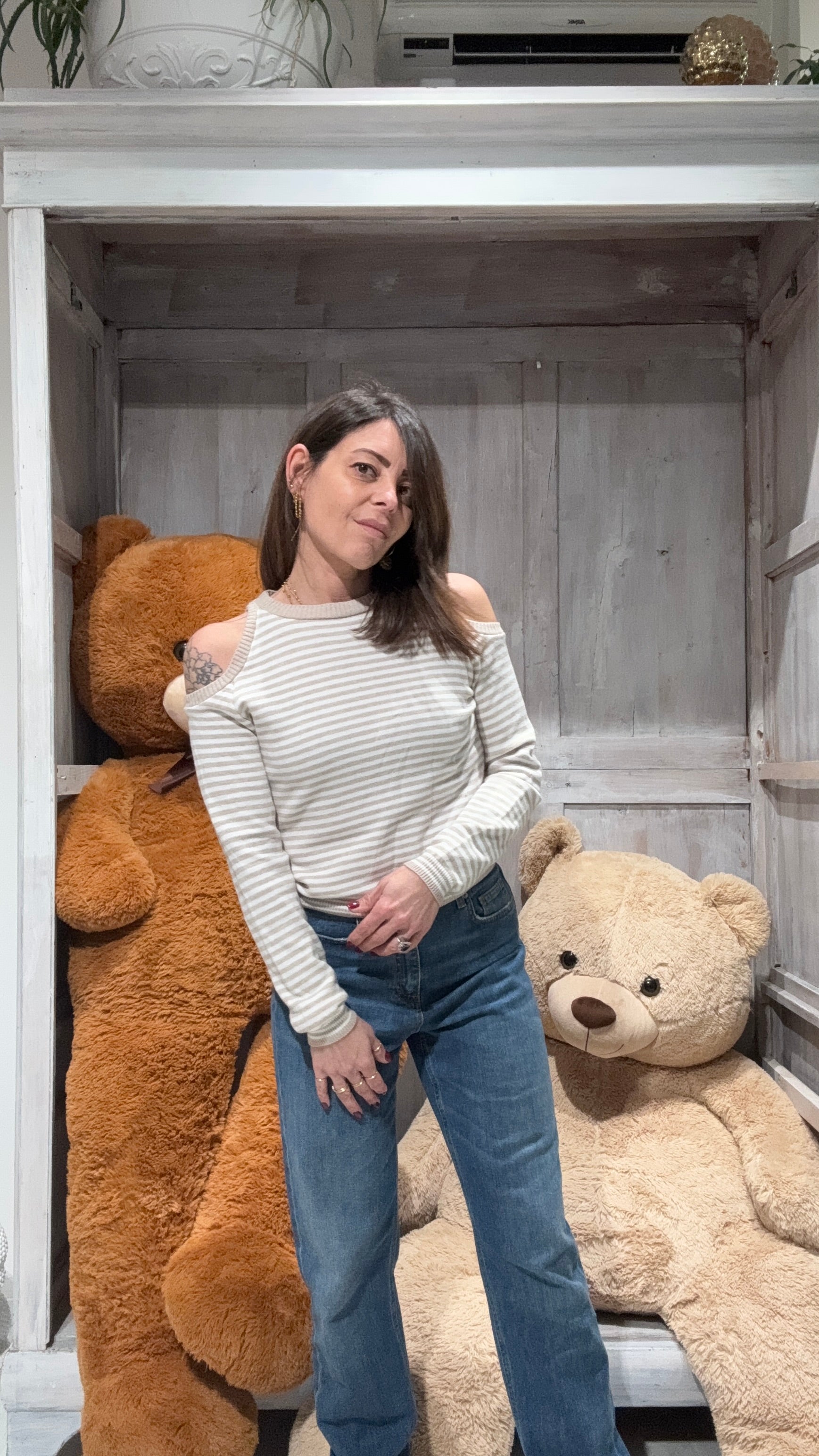 MAGLIA RIGHE love CUT-OUT