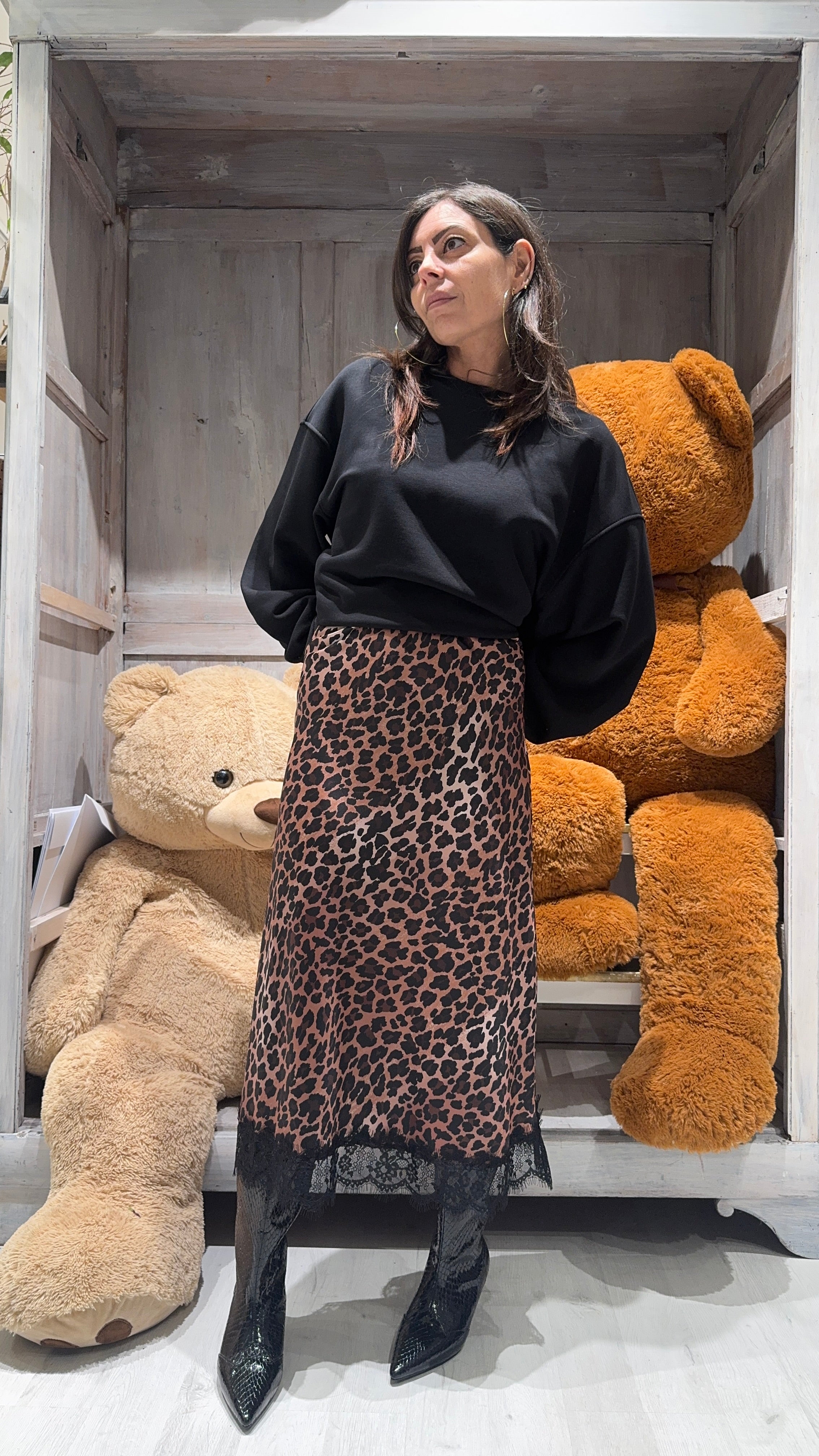 Gonna Satin Leo Vicolo