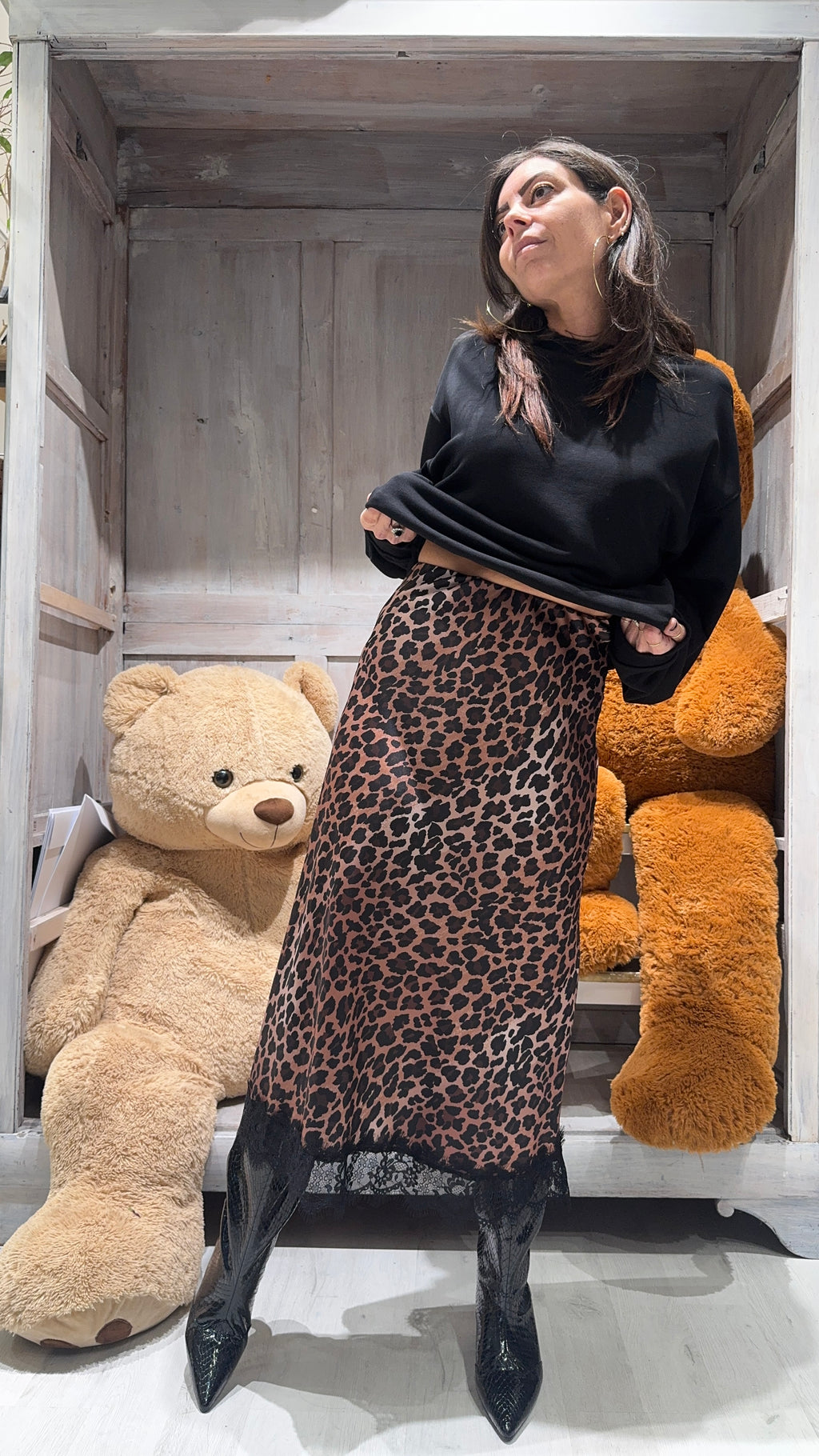 Gonna Satin Leo Vicolo